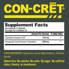 CON-CRET Testofen box open illustrating ready-to-use supplement for athletes