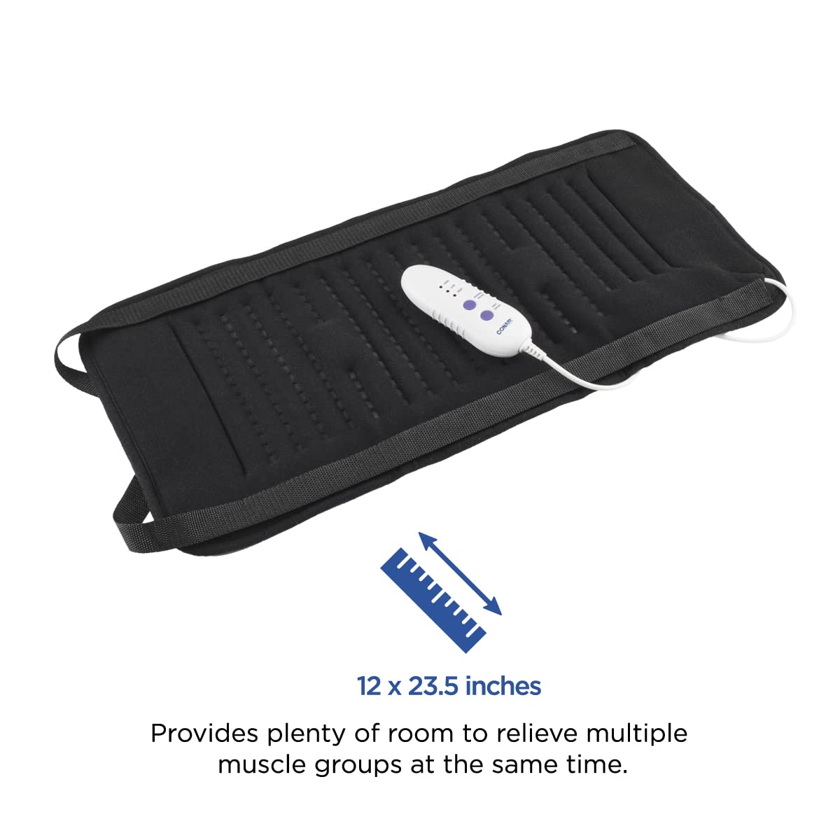 Conair Comfort large pad offers broad coverage for multiple areas.