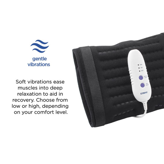 Conair Comfort heating pad remote control enables easy heat adjustments.