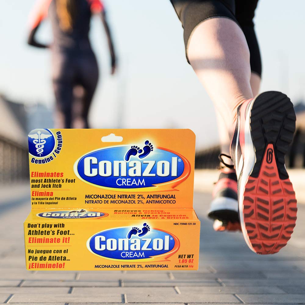 Conazol cream texture closeup suggests a smooth, quick absorbing formula.
