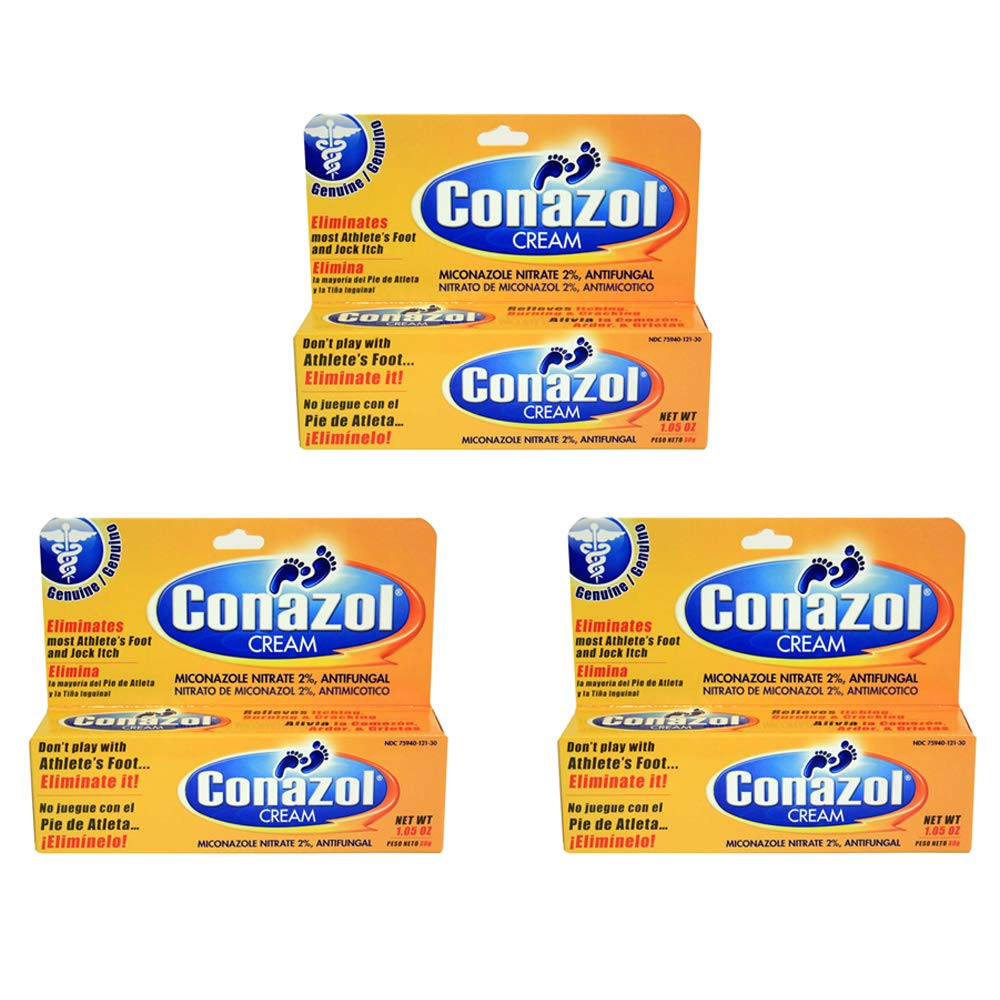Conazol cream tube front displays a compact 30 g antifungal format.