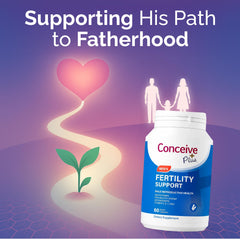 CONCEIVE PLUS men's fertility collection suggests comprehensive male fertility support