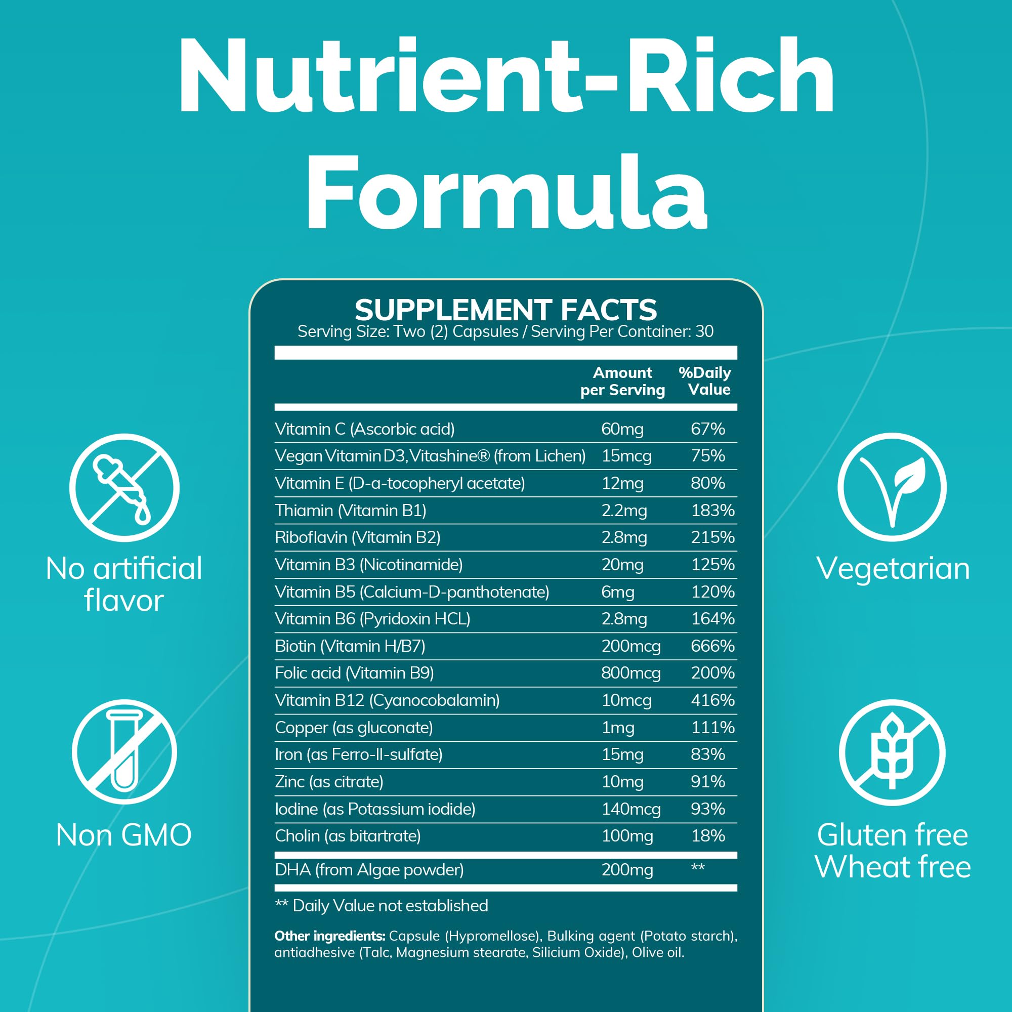 Conceive Plus Prenatal omega-3 DHA capsules, vital for brain and eye development.