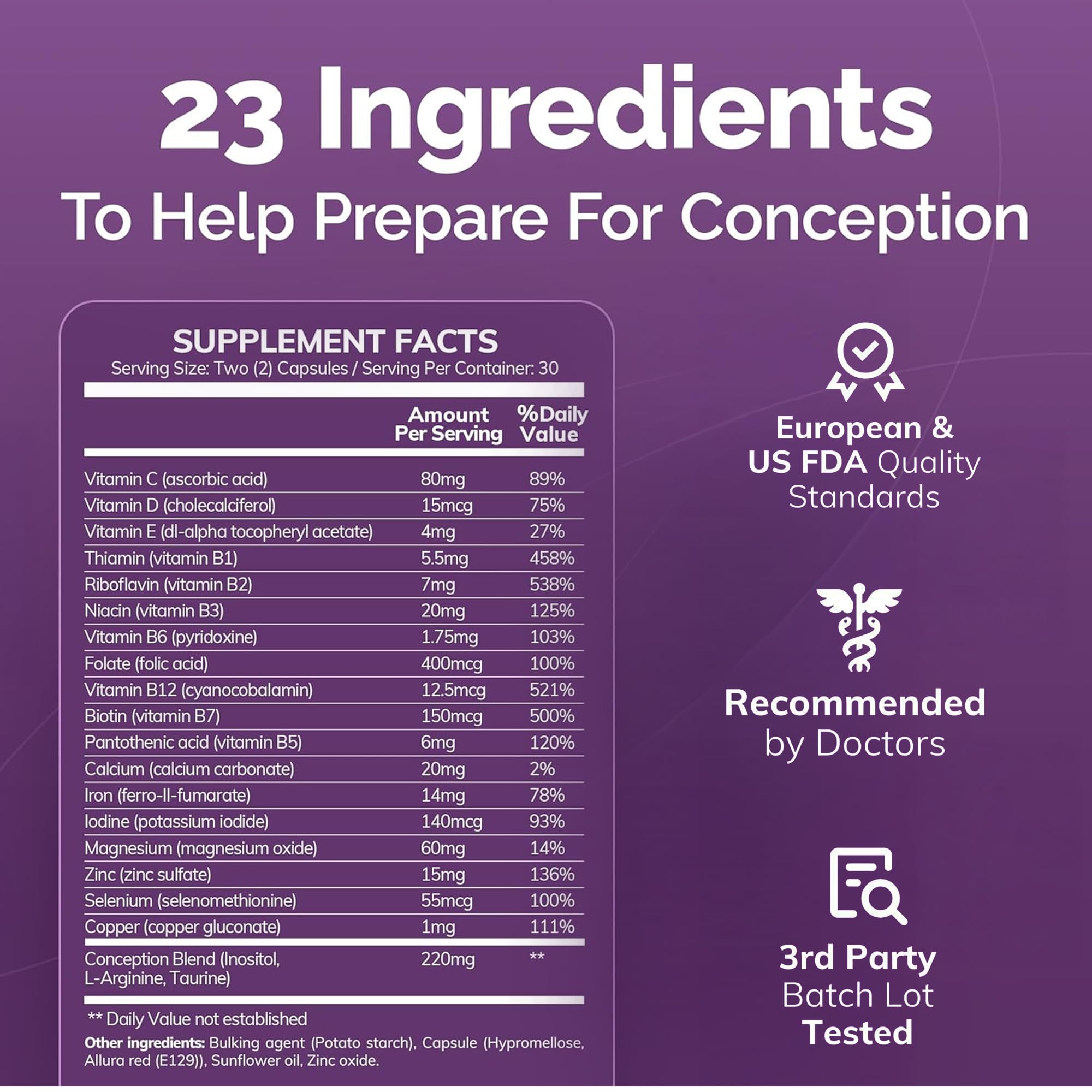 CONCEIVE PLUS capsules in hand for easy daily intake.