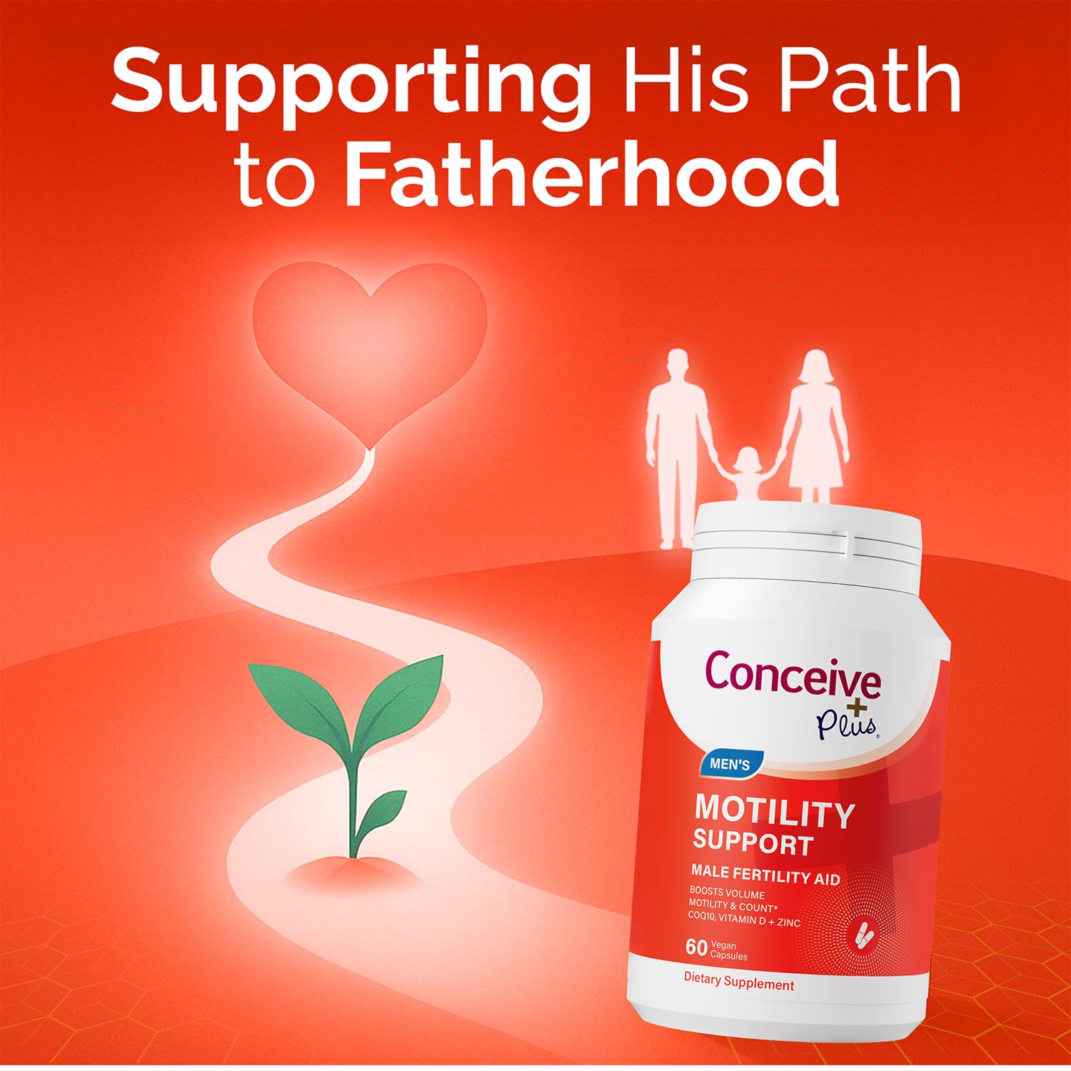 CONCEIVE PLUS Motility with glass of water demonstrates easy daily intake