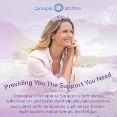 Concepta Solutions weight-management capsules beside a scale suggesting balance