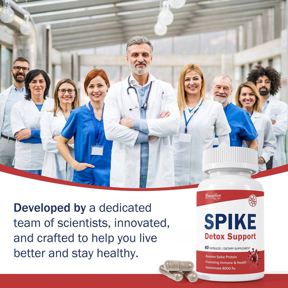 Box packaging presents clean, GMO-free Spike Detox for daily use.