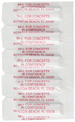 Concepts in Confidence bisacodyl 10mg suppository—clear label highlighting fast-acting design.