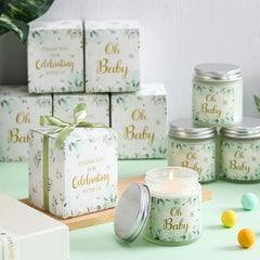 Conelist gift box with sage-green ribbon enhances prize presentation