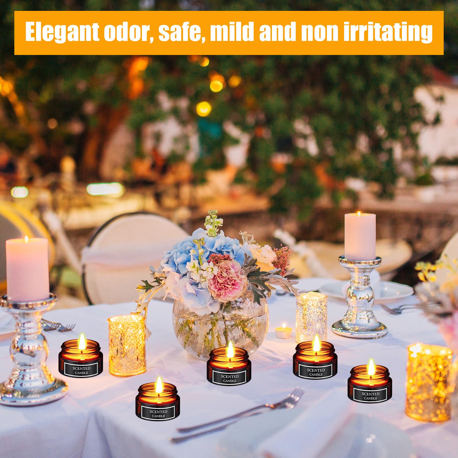 Conelist lavender mini candle in amber glass promotes relaxed evenings