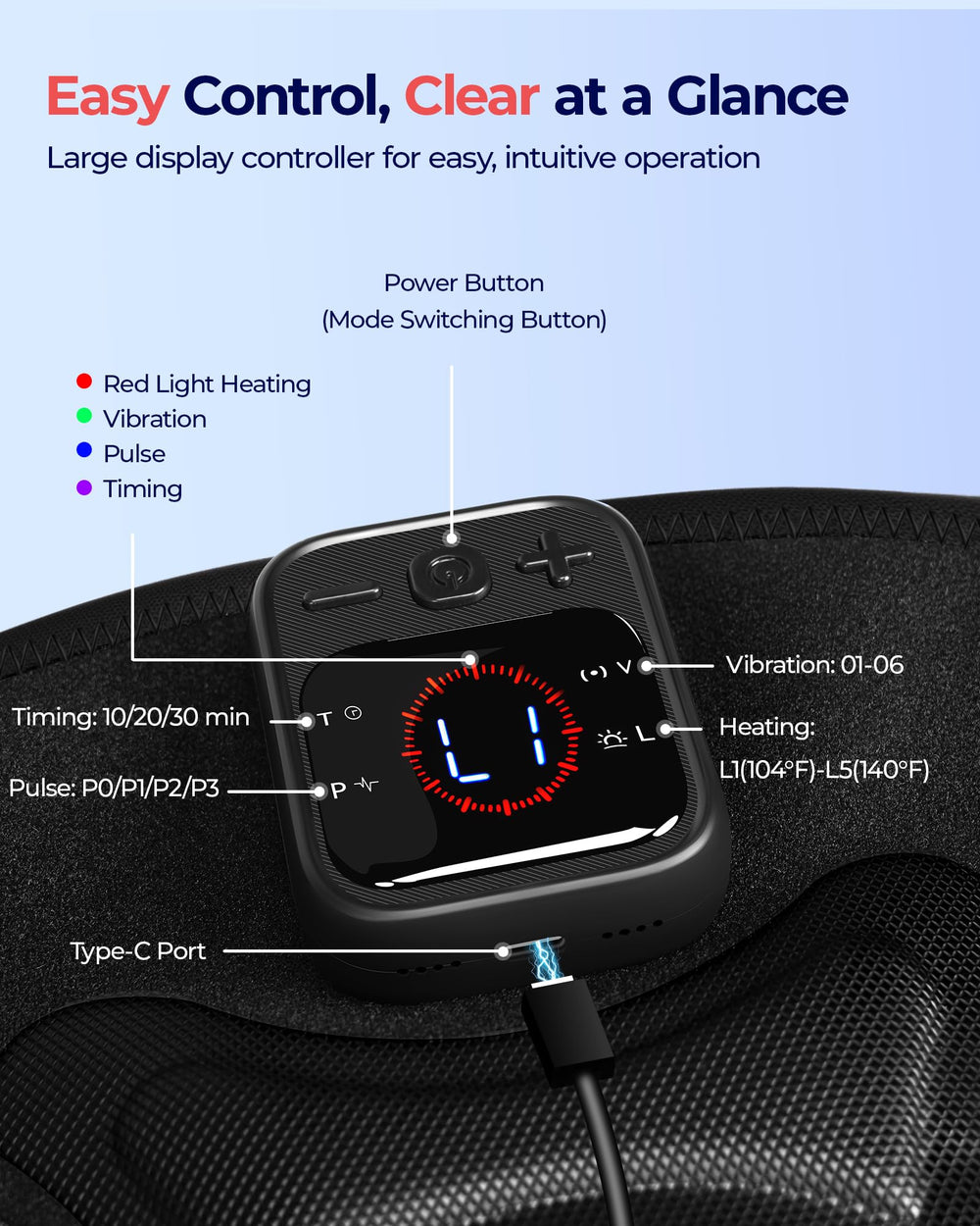 CONLWIN LED display with easy controls for quick session setup