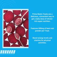 Beet root powder ingredient visual in Consult Health Primo Beets Treats.