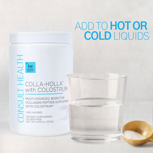 Consult Health Colla Holla scoop-dispense ready for daily collagen intake.