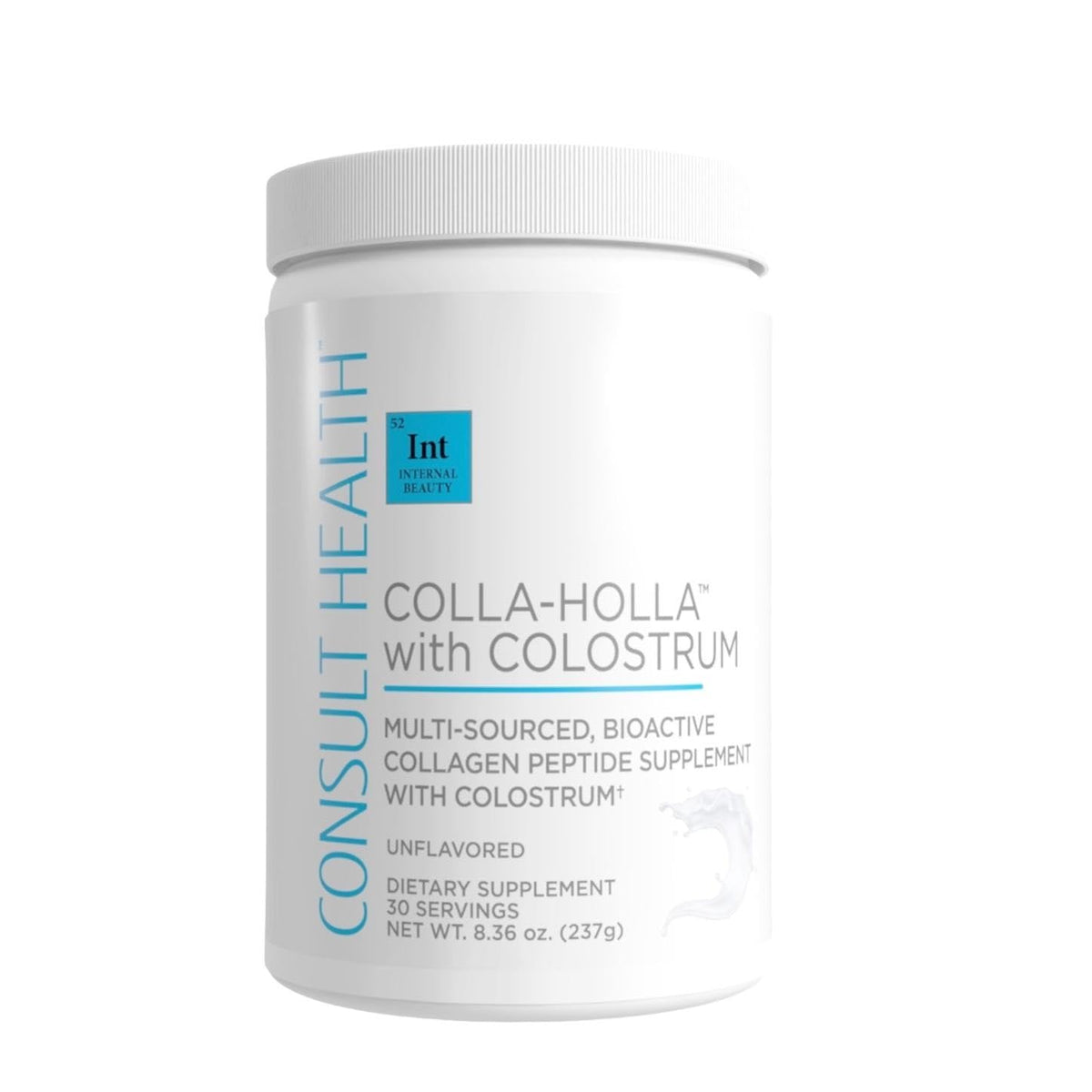 Consult Health Colla-Holla vanilla powder scoop for easy daily mixing and beauty support
