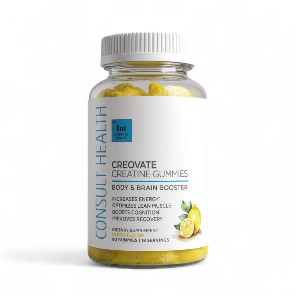 Consult Health Creovate Gummies bottle front for on-the-go muscle support