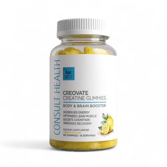 Consult Health Creovate Gummies bottle front for on-the-go muscle support
