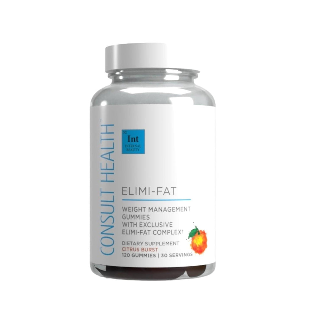Consult Health ELIMI-Fat bottle front shows daily weight management support.