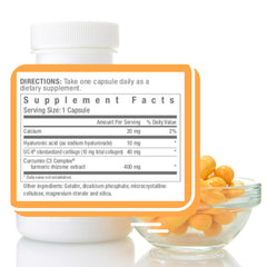 Opaque Joint Solution bottle with twist-off lid protecting ingredients