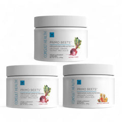 Consult Health Primo Beets cherry bottle shows a flavorful daily circulation support option