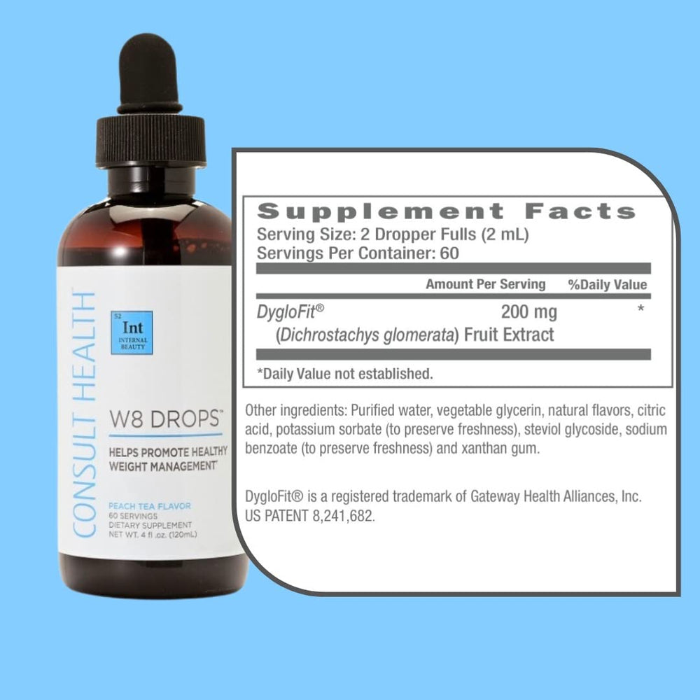 Consult Health W8 Drops droppers for twice-daily dosing.