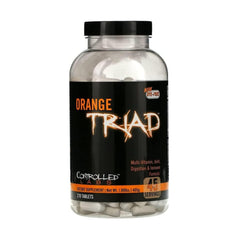 CONTROLLED LABS Orange Triad bottle front, supports workout readiness and daily vitality.