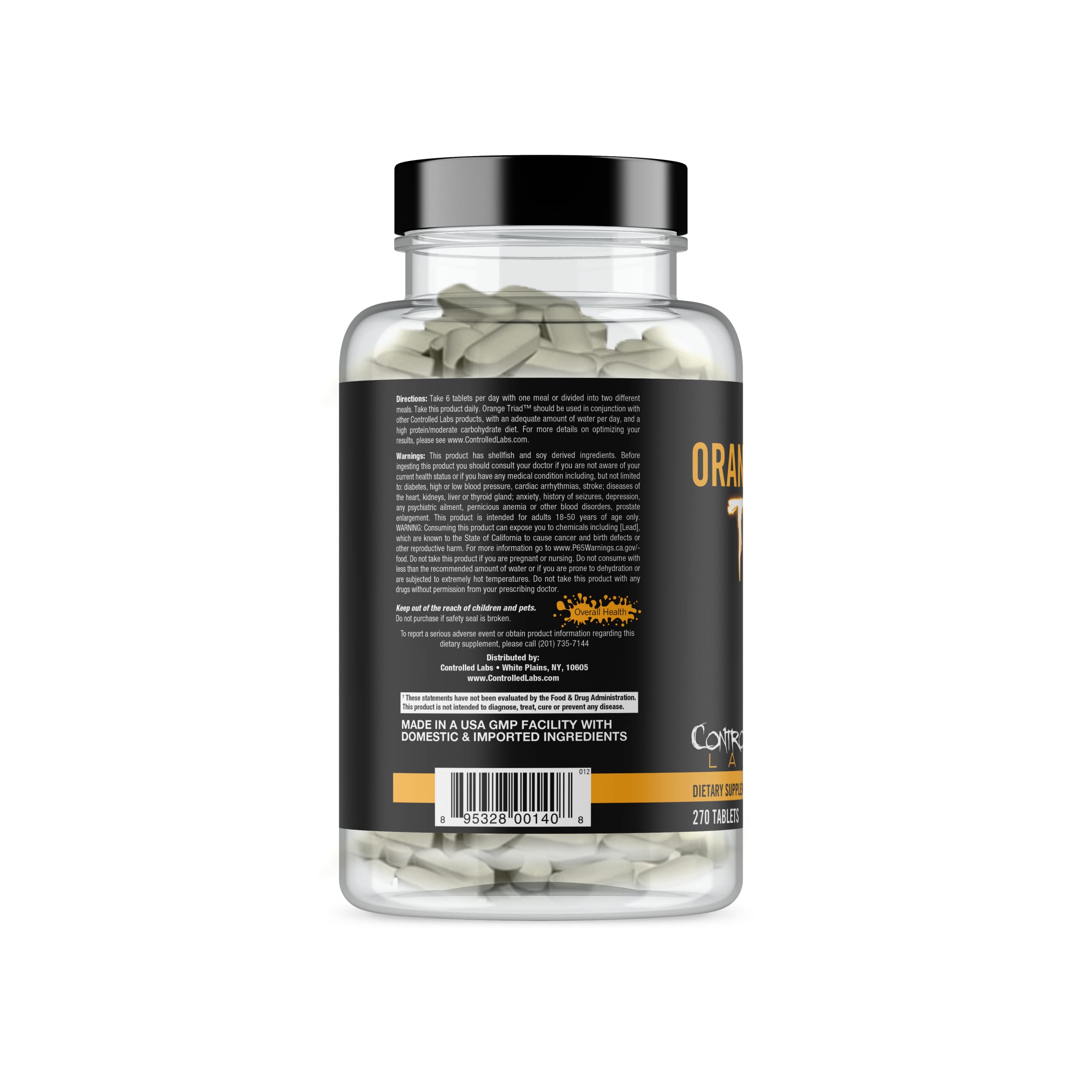 CONTROLLED LABS Orange Triad joint support visual, potential joint comfort during workouts.