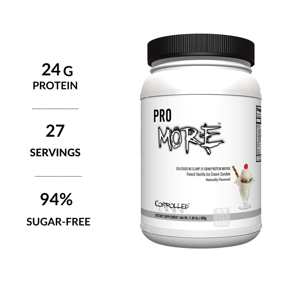CONTROLLED LABS PROMORE bottle front view for premium packaging.