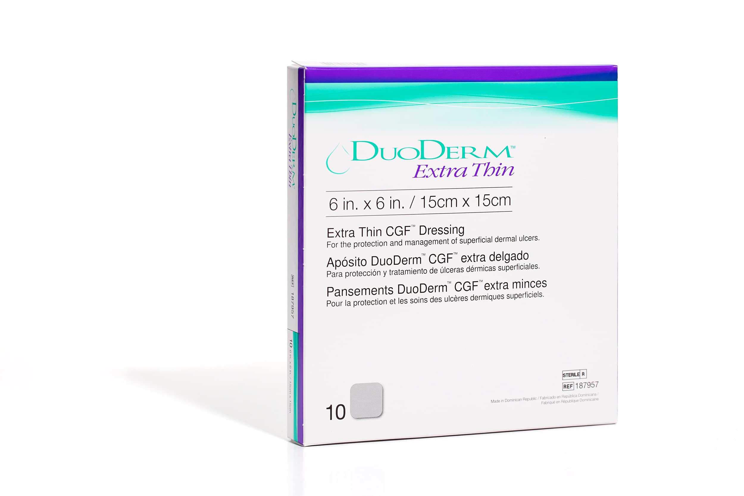 ConvaTec DuoDERM 10-count box showcasing bulk packaging and convenience