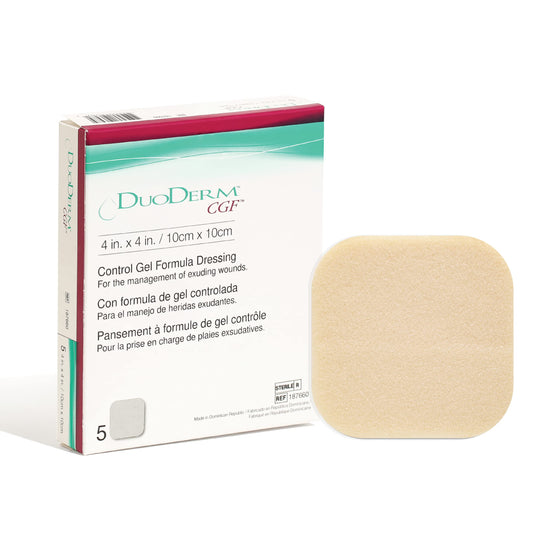 ConvaTec DuoDERM Control dressing application showing secure wound coverage with moisture balance.