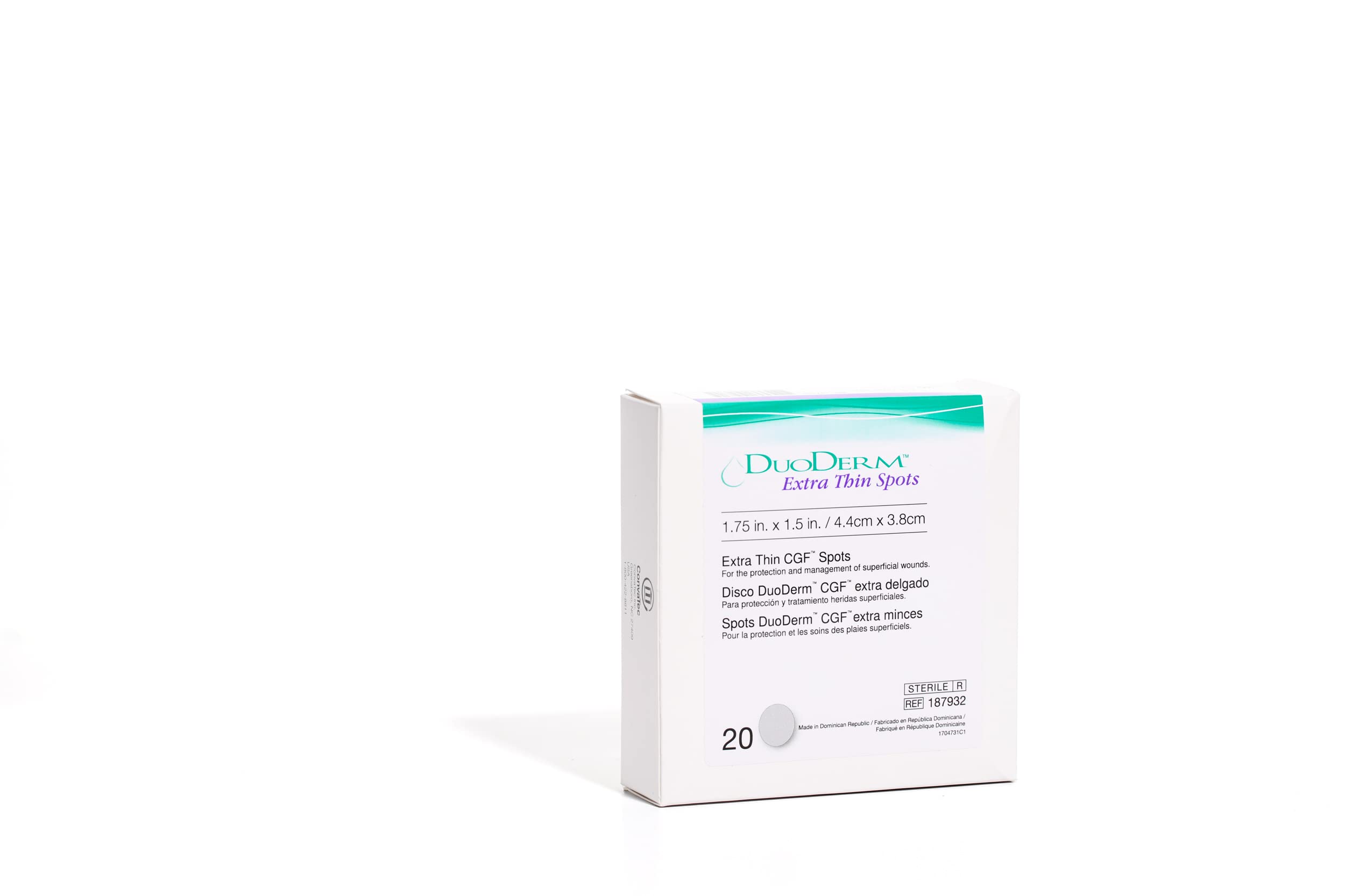 ConvaTec DuoDERM dressing applied to elbow area