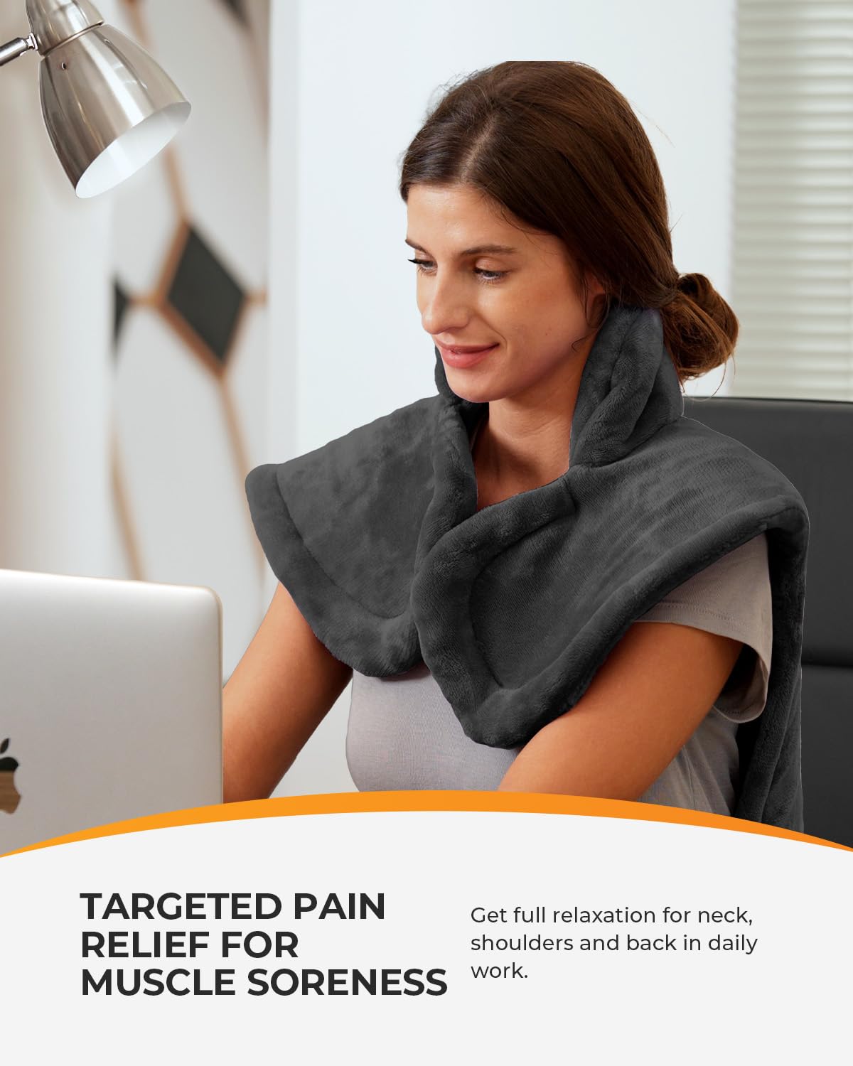 CooCoCo heating pad neck and shoulders delivering targeted warmth.