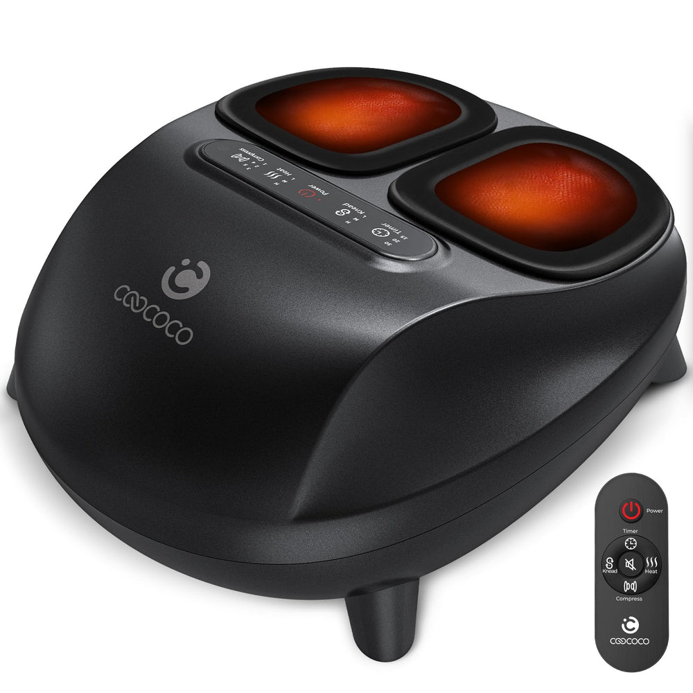 CooCoCo foot massager with remote control for easy operation from seats