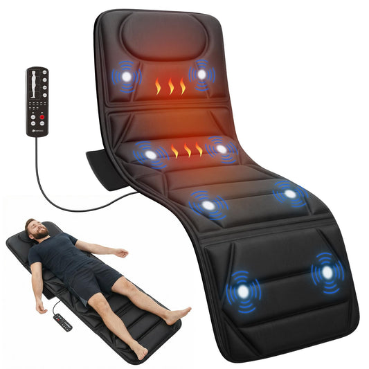 CooCoCo full body massage mat with heat on bed setup