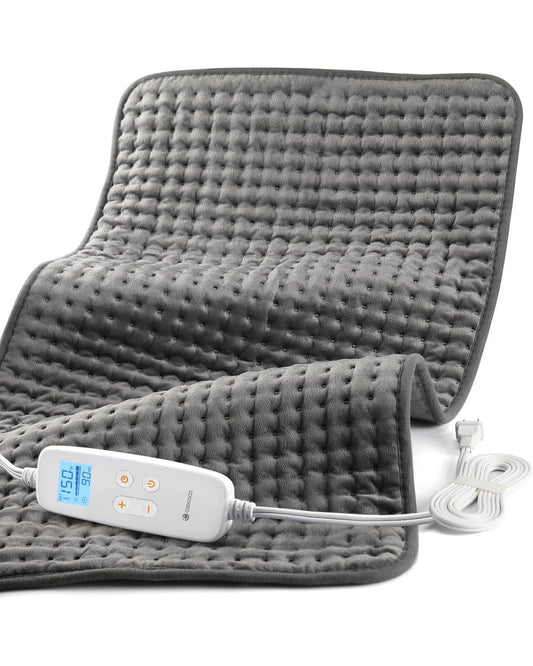 CooCoCo 17x33 heating pad overview showing full-body coverage for comfort