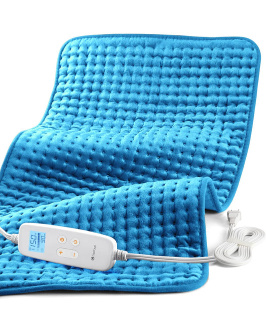 CooCoCo heating pad 17x33 offers expansive back and body coverage.