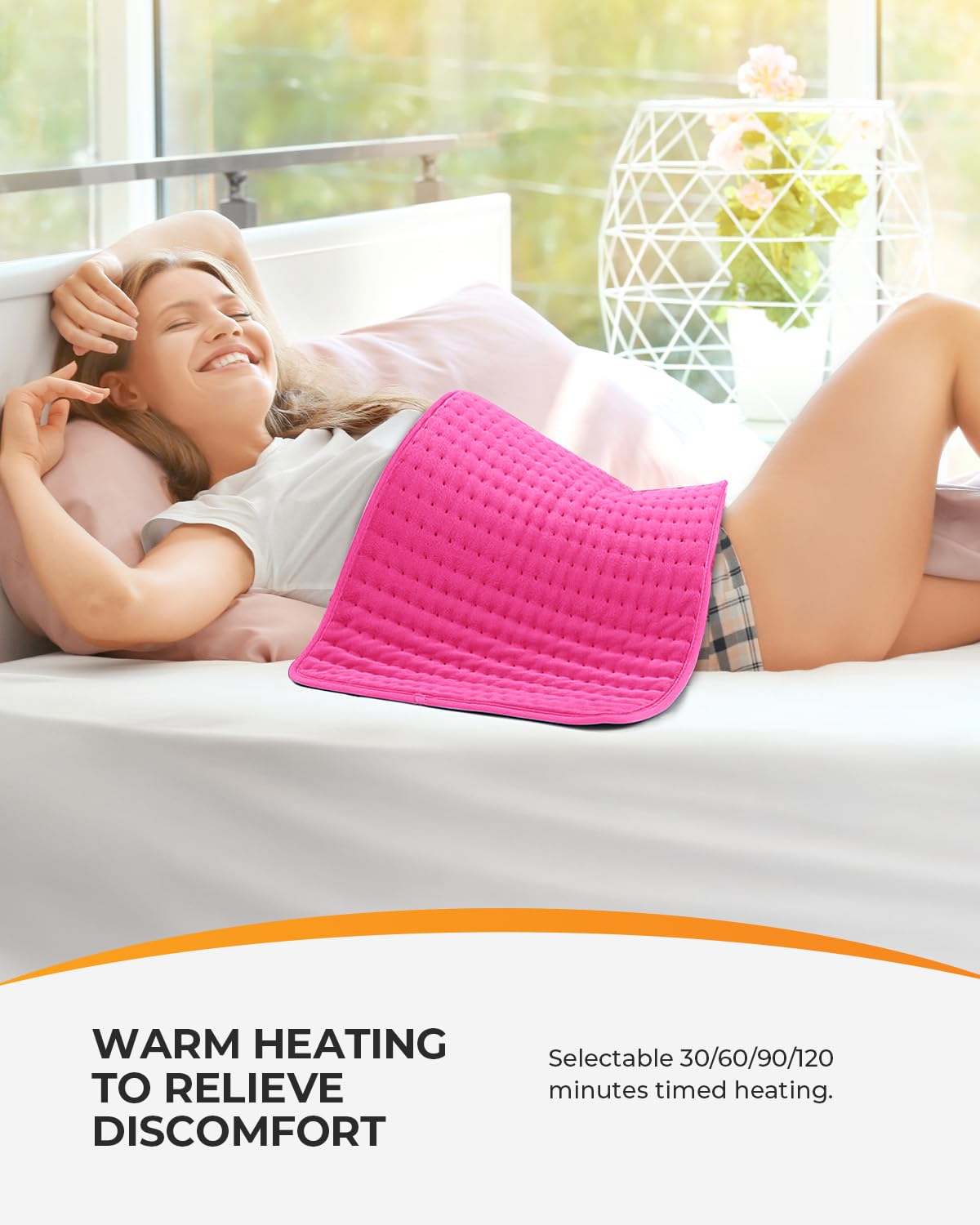 Coococo heating pad shows digital display for quick, precise temperature control.