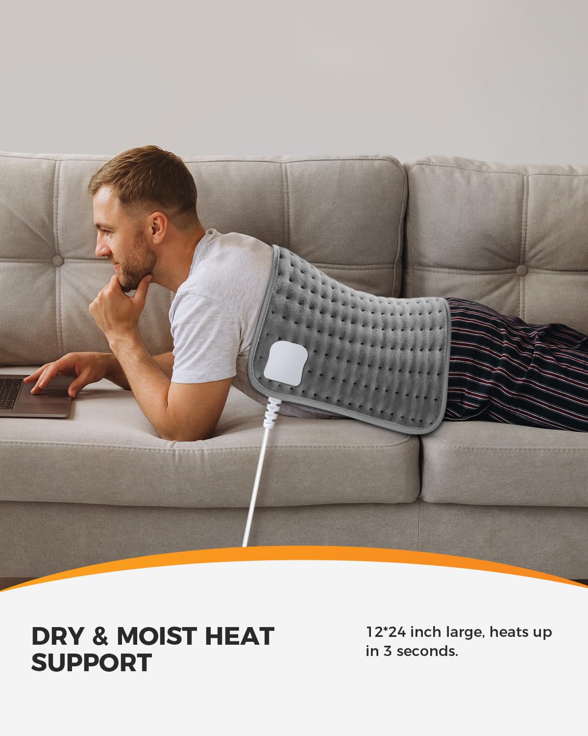 CooCoCo heating pad offers moist and dry heat for customizable relief.