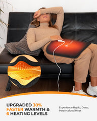 CooCoCo Hip Heating Pad Non-Slip Design stays secure during rest or movement.