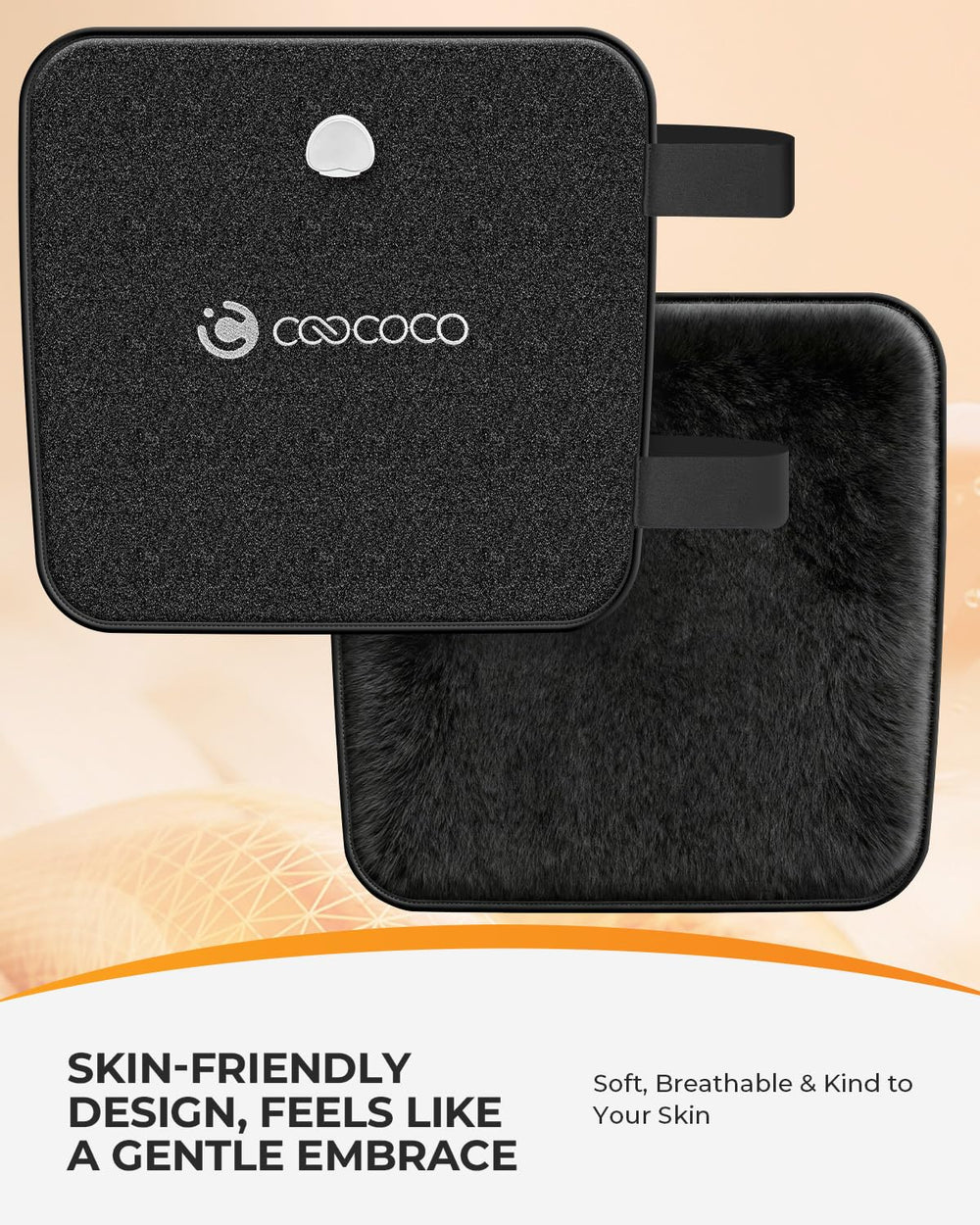 CooCoCo Hip Heating Pad features Fully Adjustable Straps for a snug wrap.