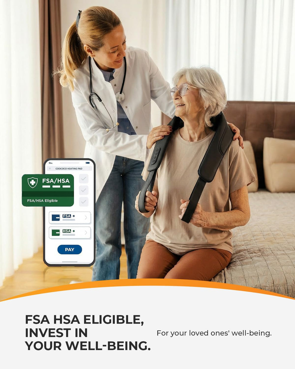 CooCoCo HSA FSA eligible badge indicating wellness purchase eligibility