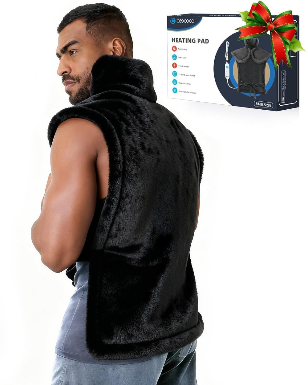 CooCoCo large heating pad for back therapy delivering targeted heat relief.