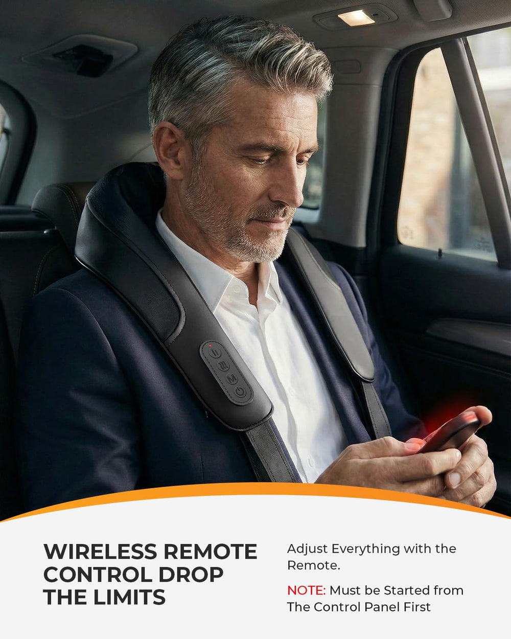 CooCoCo neck massager battery 2500mAh enabling wireless use anywhere