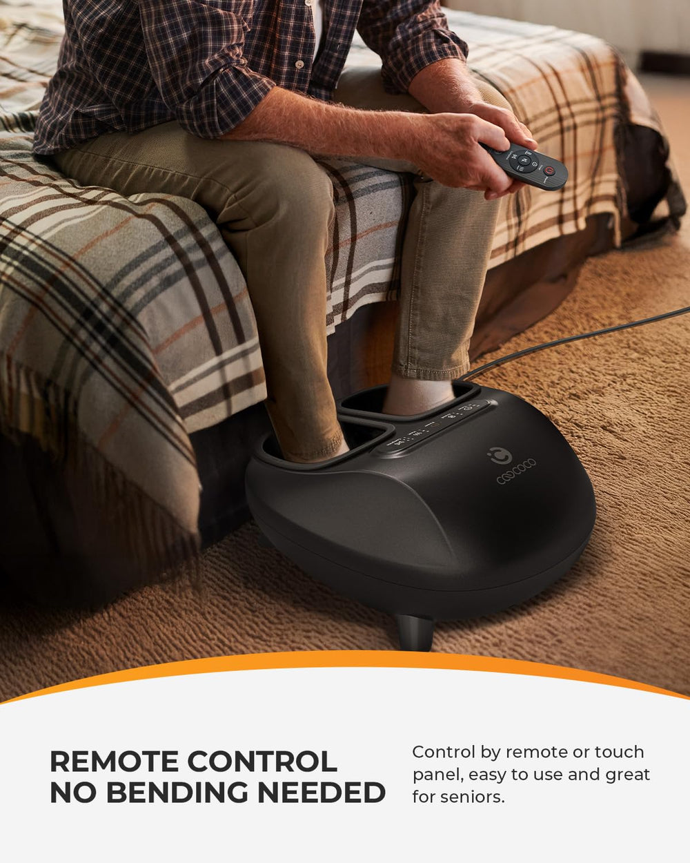 CooCoCo shiatsu massage nodes targeting arches and heels