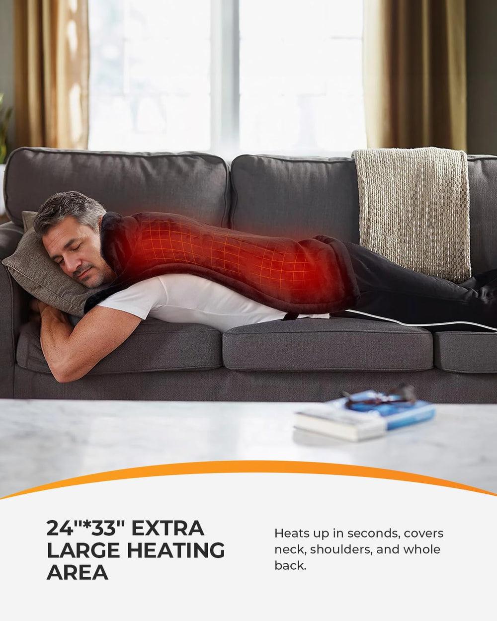 CooCoCo XXL heating pad providing broad coverage for larger areas.