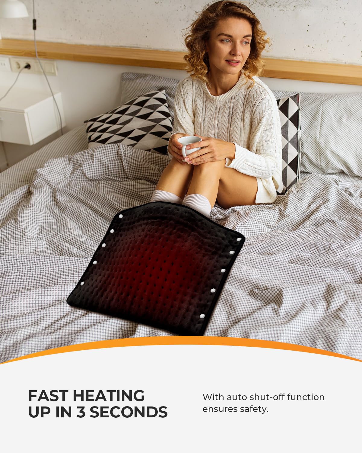 CooCoCo XXXL heating pad focused on neck and shoulder relief.