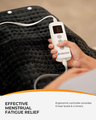 CooCoCo XXXL heating pad with timer options and safety features.