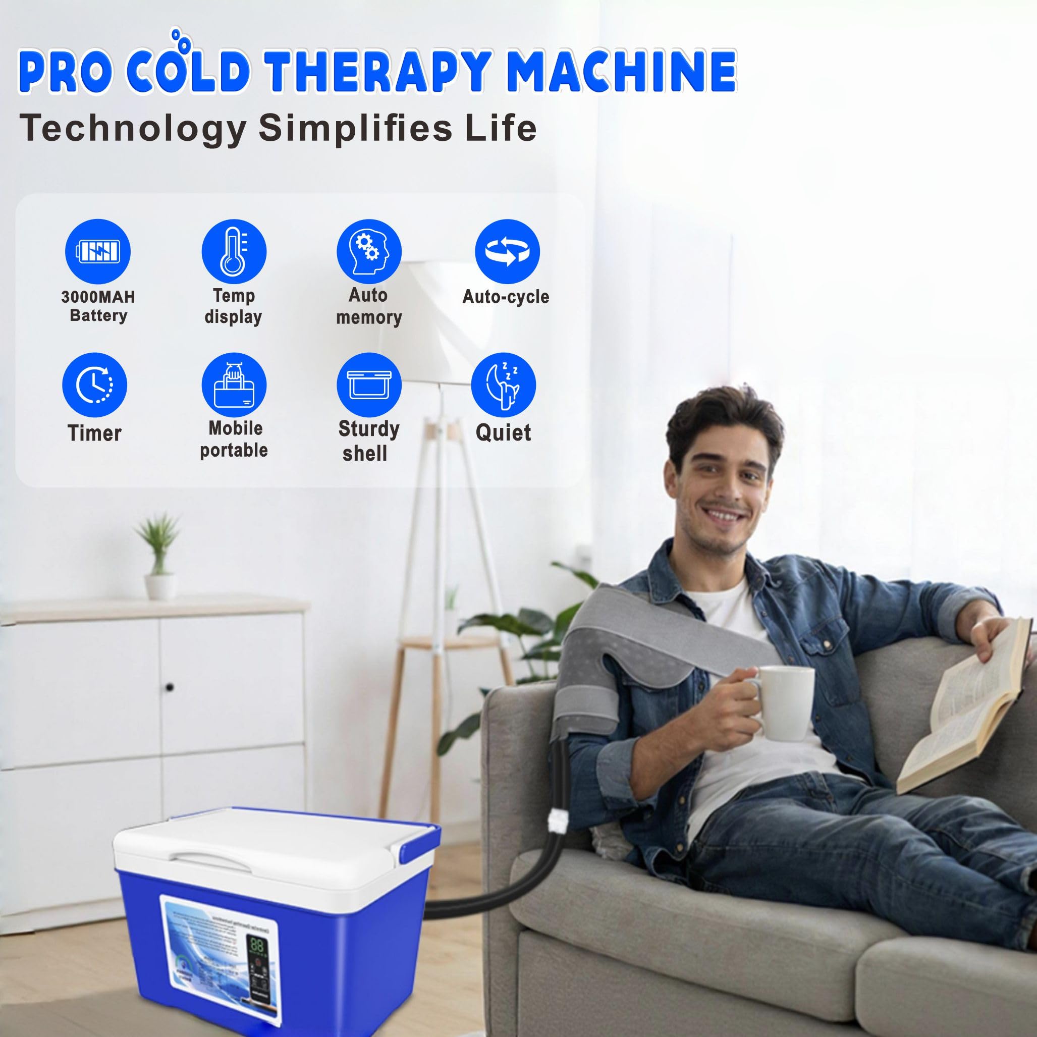 COOLER-TYU built-in 3000mAh battery pack enables cordless sessions.