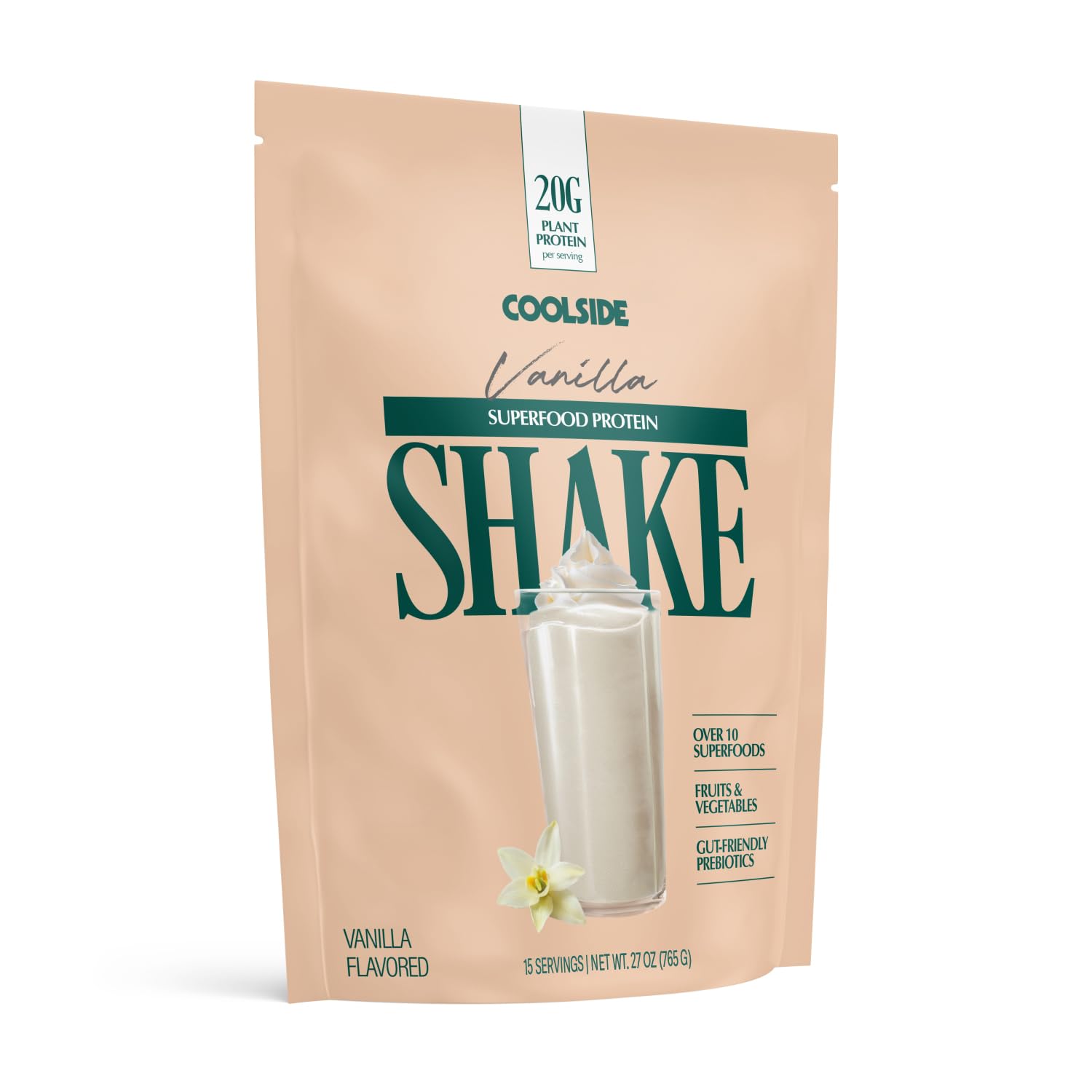 Coolside Vanilla post-workout shake ready to boost protein intake.