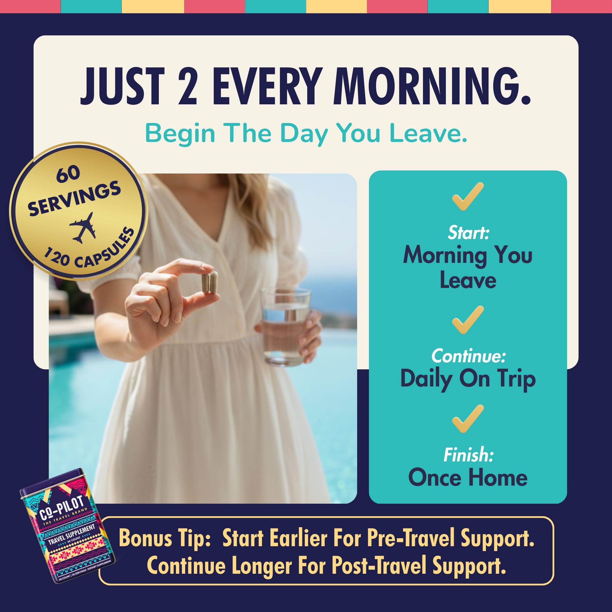 Co-Pilot The Travel Brand circadian reset blend label on bottle