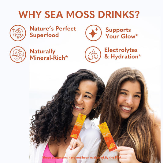 Copina Co 200mg sea moss powder packet close-up showing sea moss content